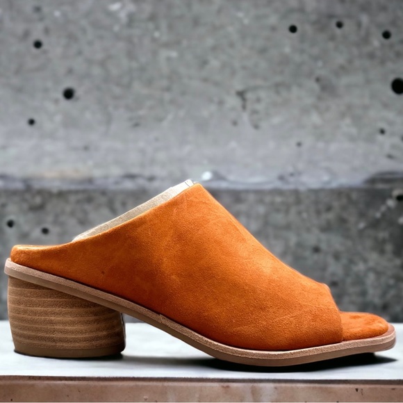 NIB Sofft Carrey Slide Sandals Suede Pumpkin 7.5M 38.5 - Picture 4 of 12